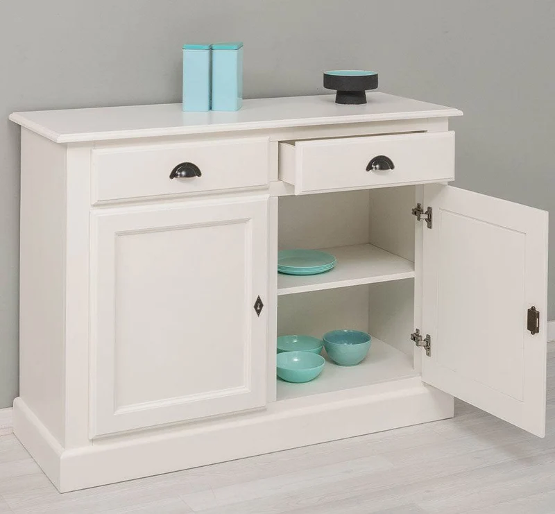 Massives Sideboard mit zwei Schubladen und Schranktüren