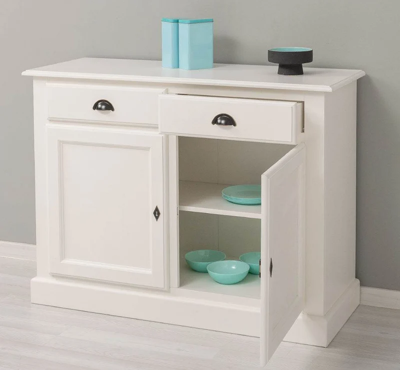 Massives Sideboard mit zwei Schubladen und Schranktüren