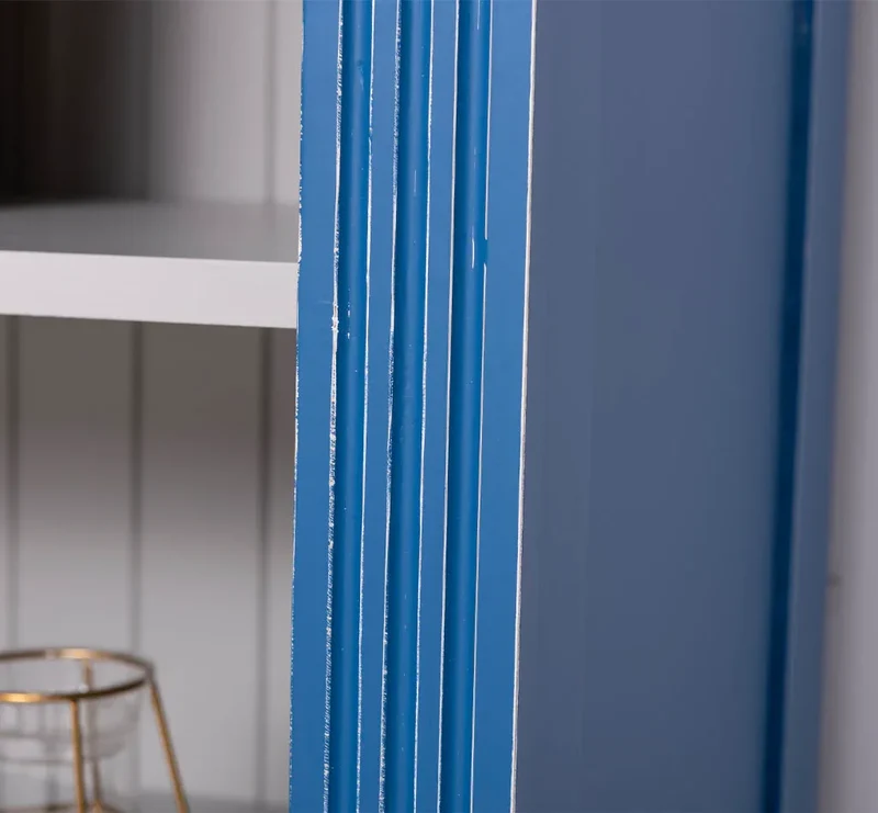Vintage Bücherschrank aus Massivholz | Bibliothek | 2-teilig