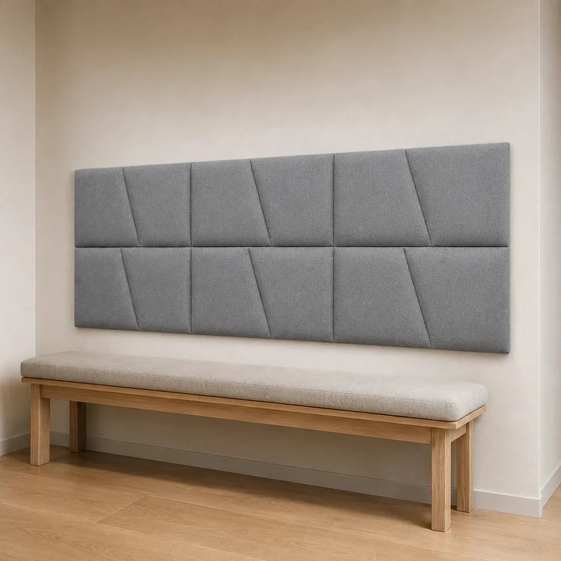 Padded Wall Panels Set 2 Grey