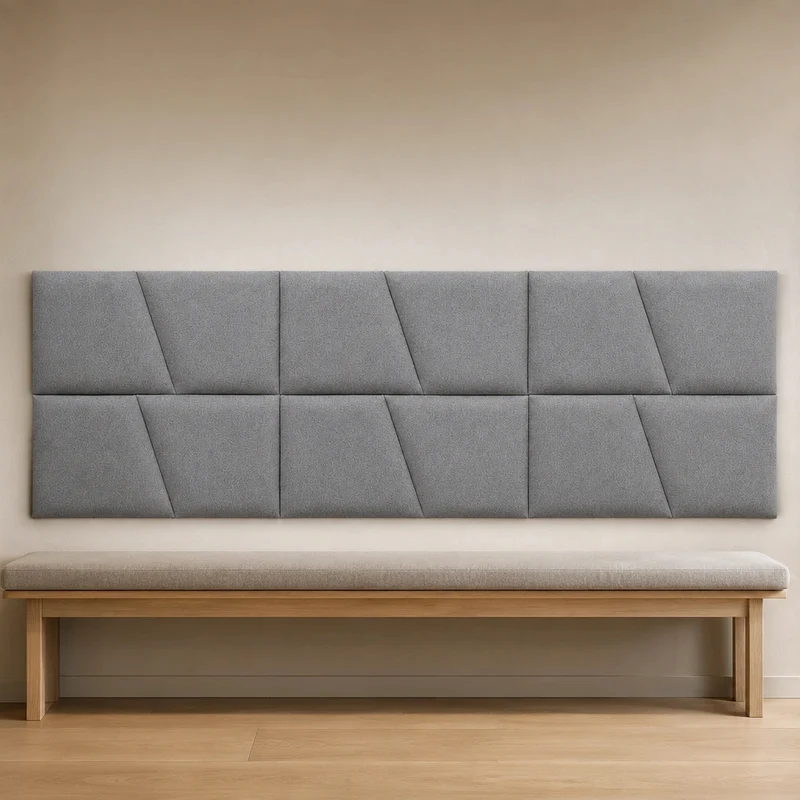 Padded Wall Panels Set 2 Grey