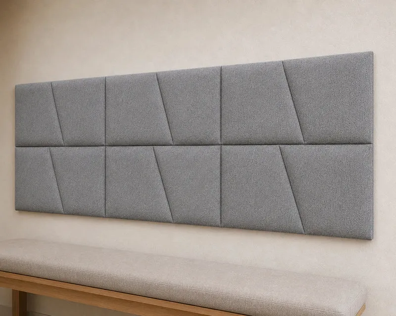Padded Wall Panels Set 2 Grey