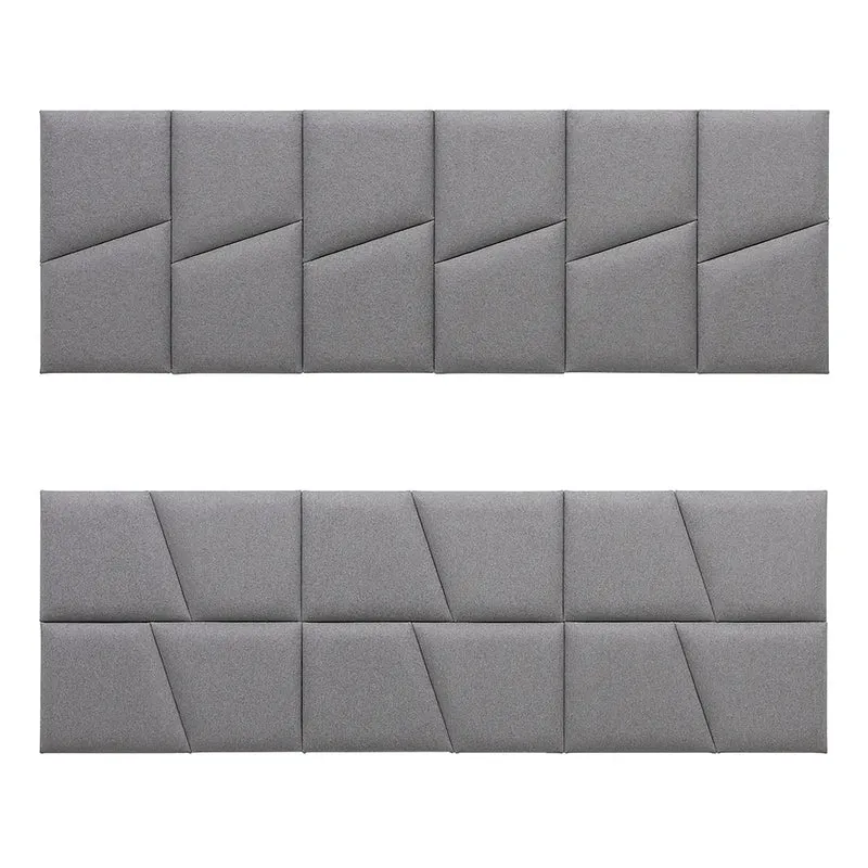 Padded Wall Panels Set 2 Grey