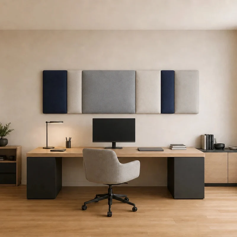 Padded Wall Panels Set 1 Grey