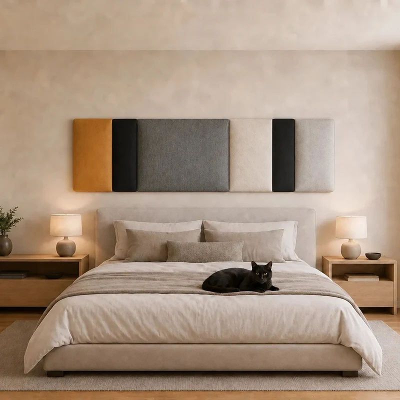 Padded Wall Panels Set 1 Mustard