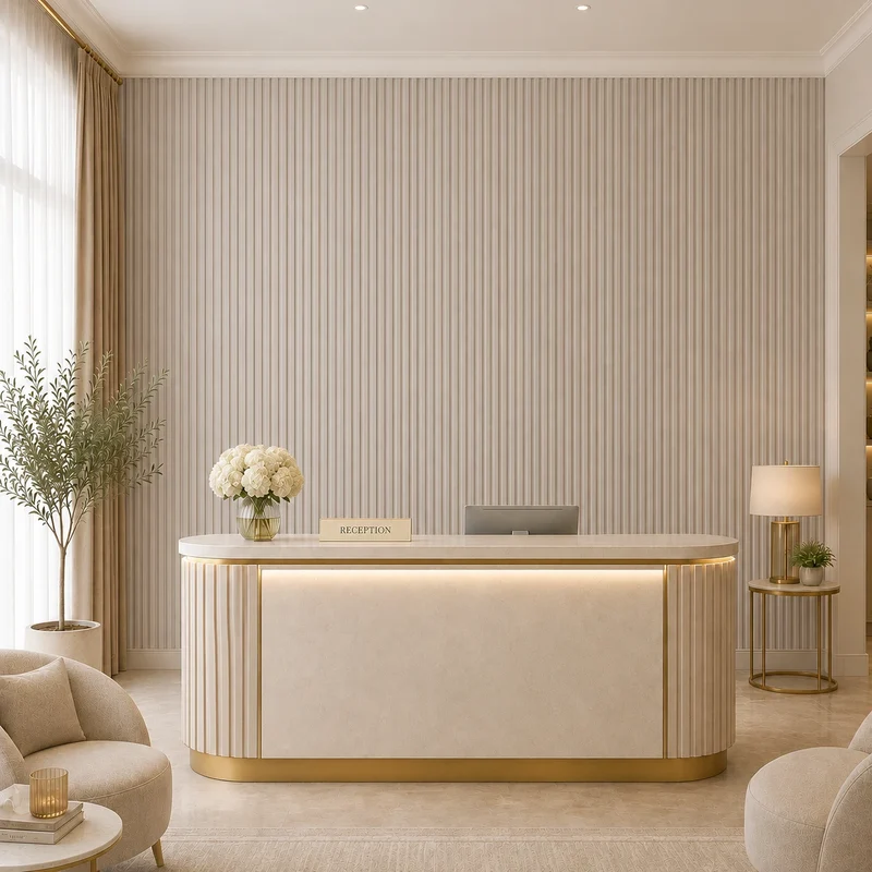 MDF Fluted Wall Panels - Cashmere