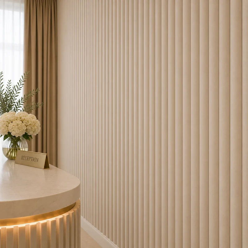 MDF Fluted Wall Panels - Cashmere