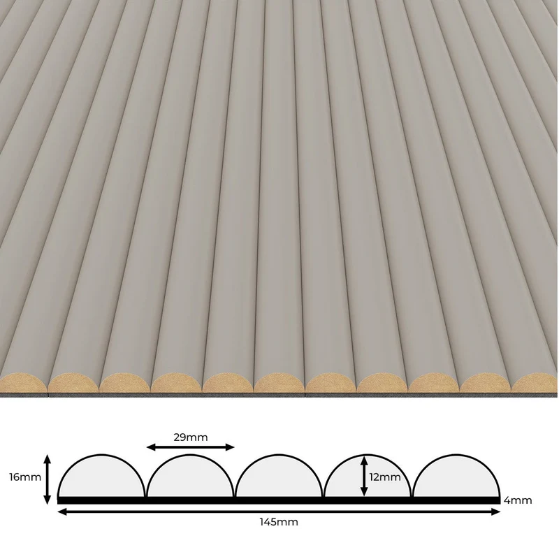 MDF Fluted Wall Panels - Cashmere