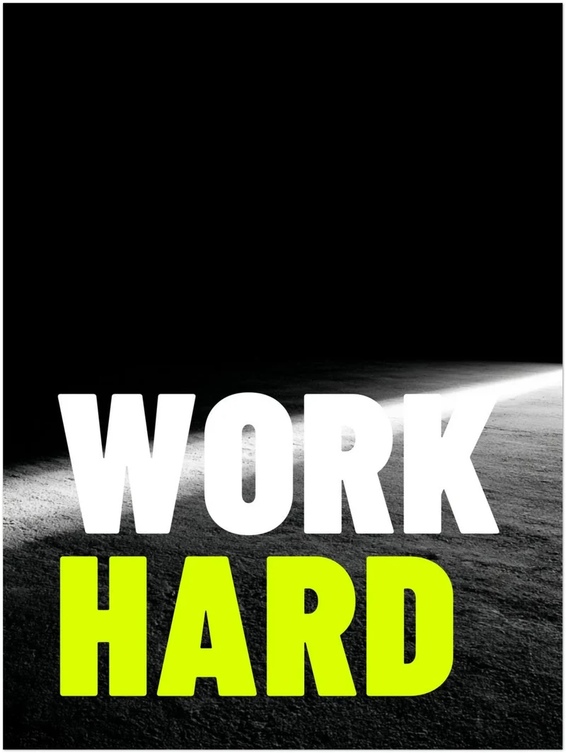 Work Hard Licht Poster