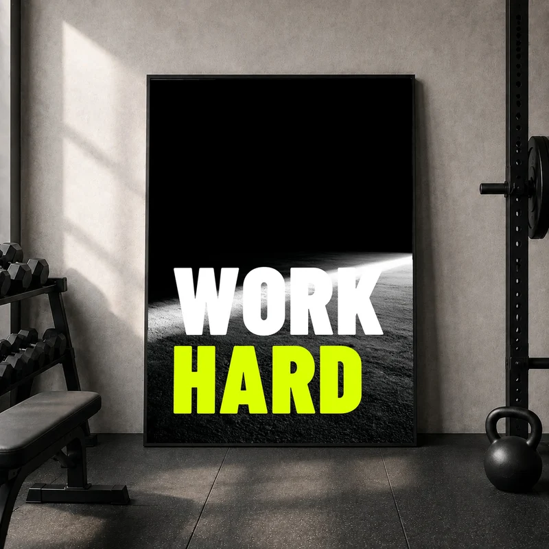 Work Hard Licht Poster