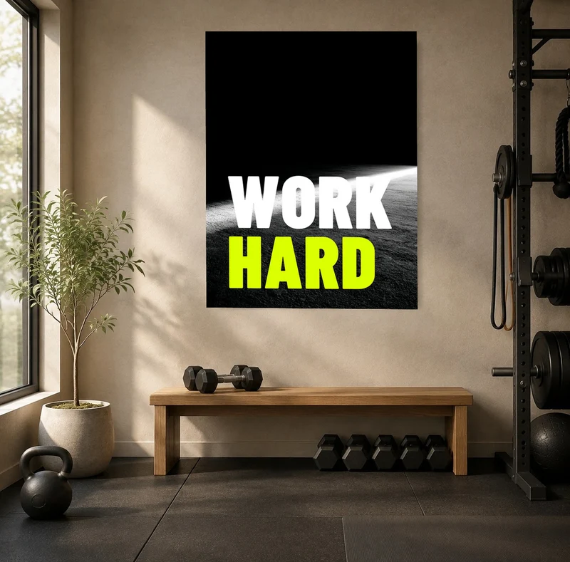 Work Hard Licht Poster