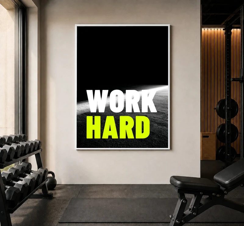 Work Hard Licht Poster