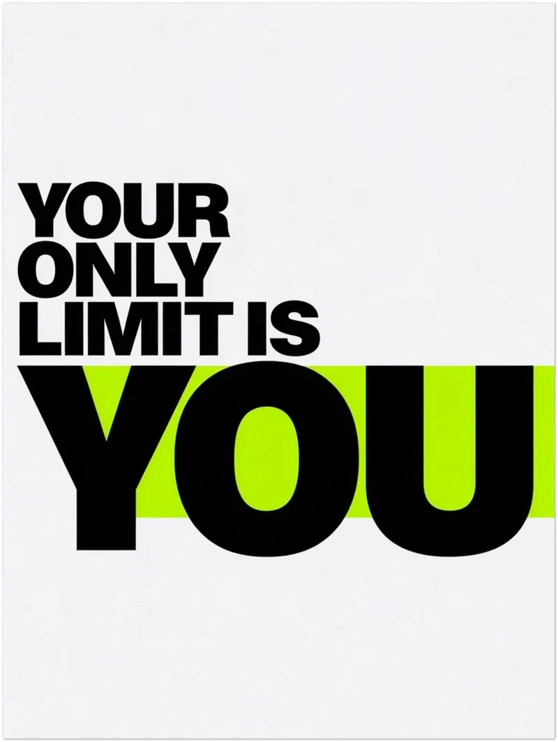 Your Only Limit Is You Neon Leinwand