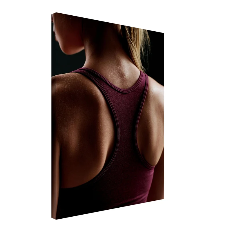 Sportlerin Rueckenansicht Leinwand