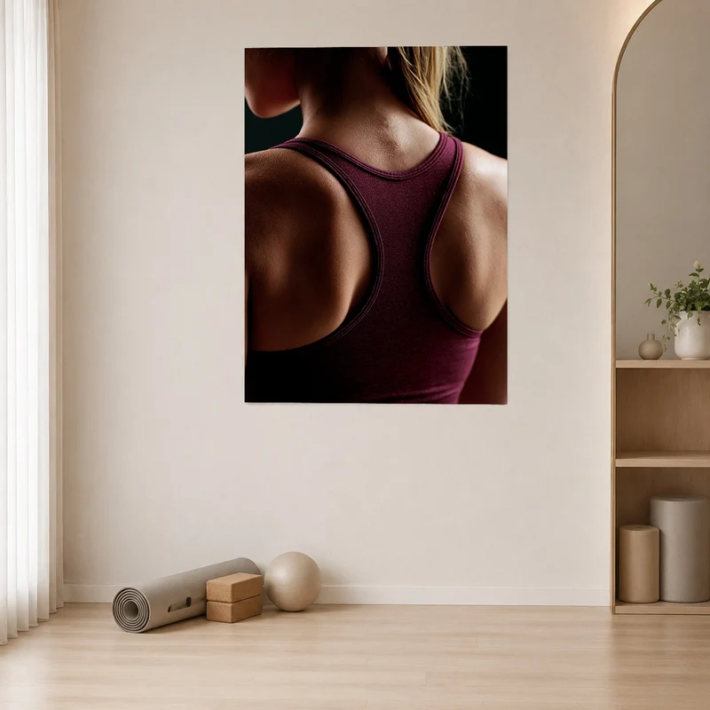 Sportlerin Rueckenansicht Leinwand