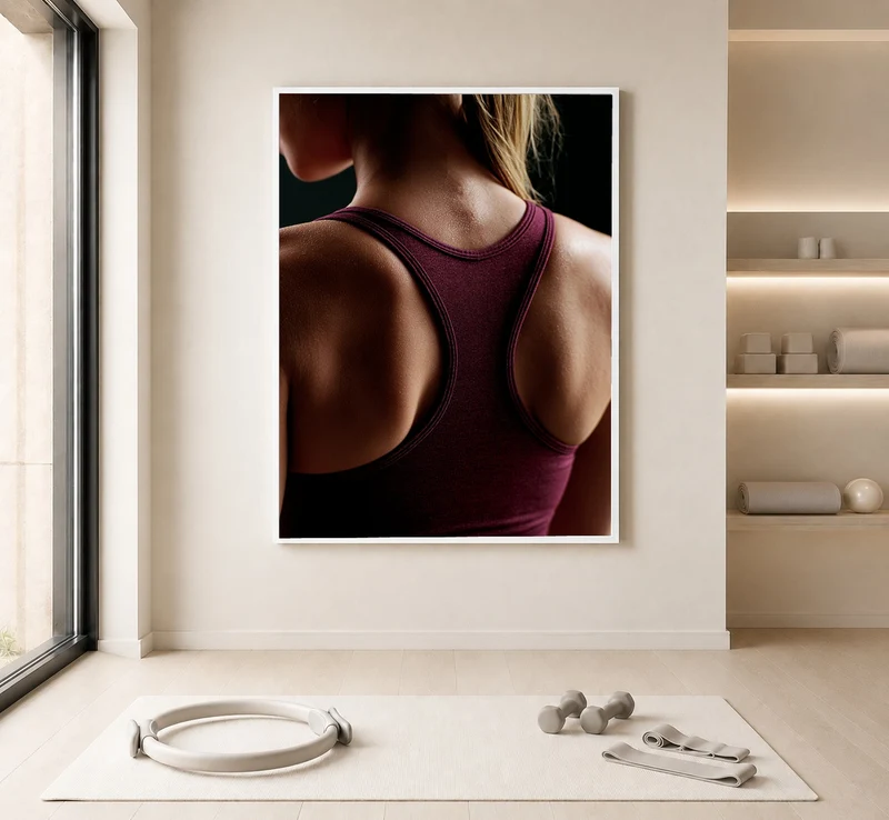 Sportlerin Rueckenansicht Poster