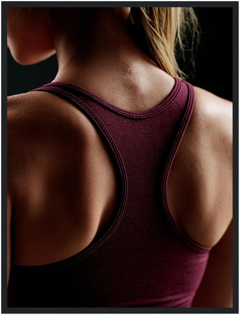 Sportlerin Rueckenansicht Poster