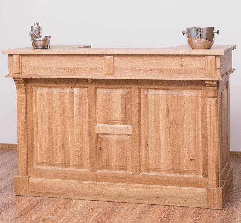 Landhausbar aus massiver Eiche | Cocktail Bar | Kaffeetheke in 2 Größen