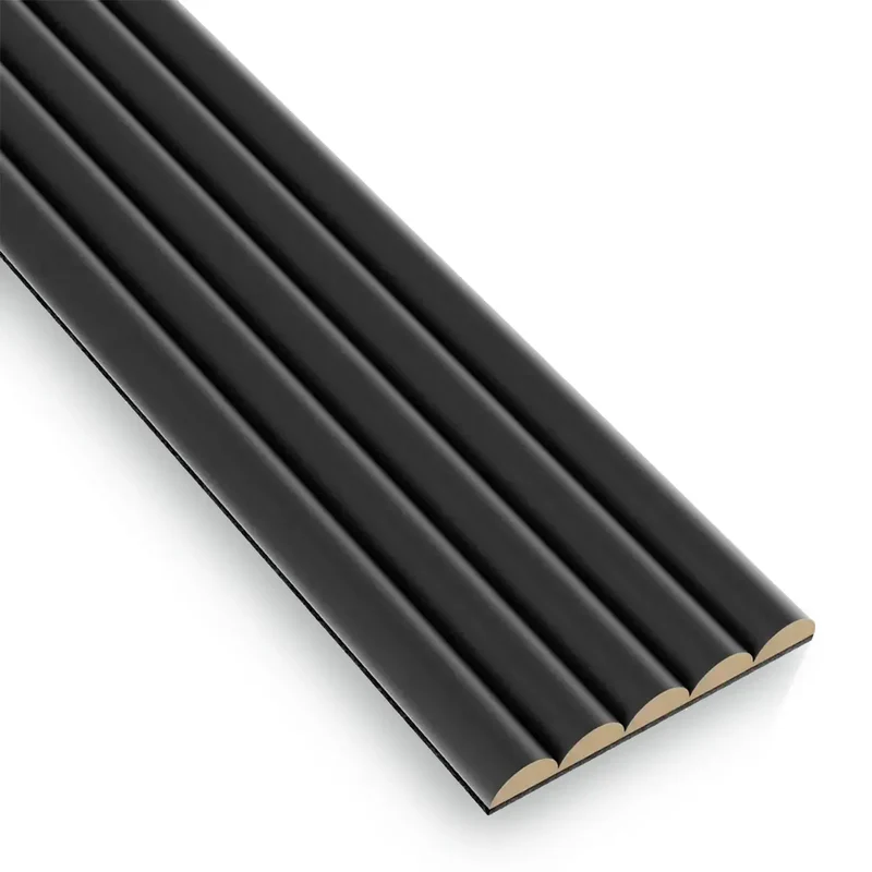 MDF Fluted Wall Panels - Black Matt