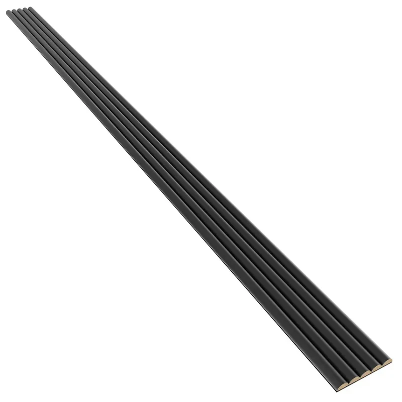 MDF Fluted Wall Panels - Black Matt