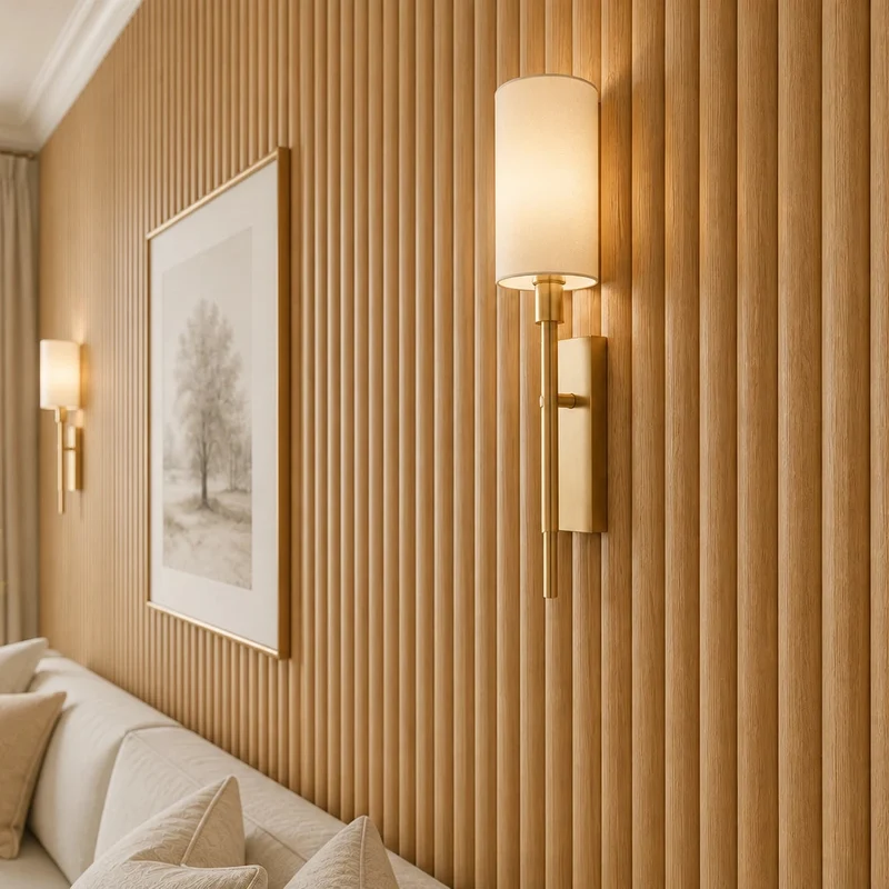 MDF Fluted Wall Panels - Natural Oak