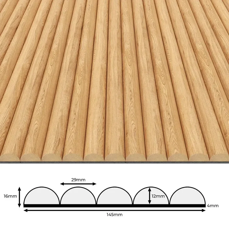 MDF Fluted Wall Panels - Natural Oak
