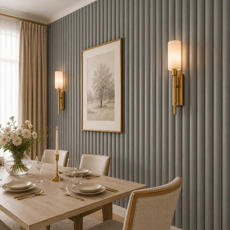 MDF Fluted Wall Panels - Grey