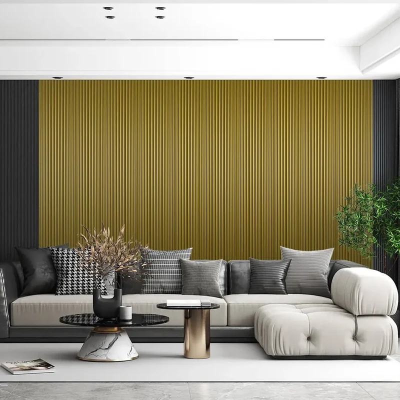 MDF Fluted Wall Panels - Golden