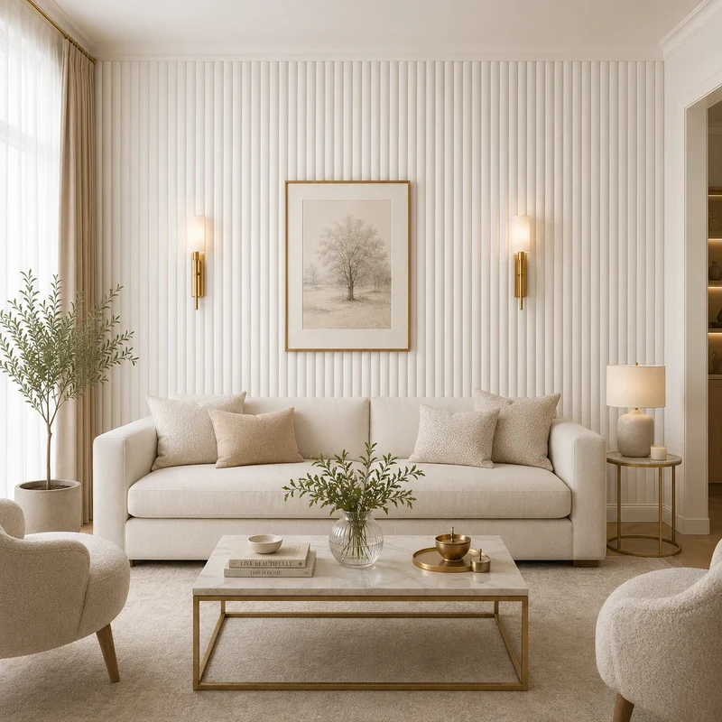 MDF Fluted Wall Panels - White Matt