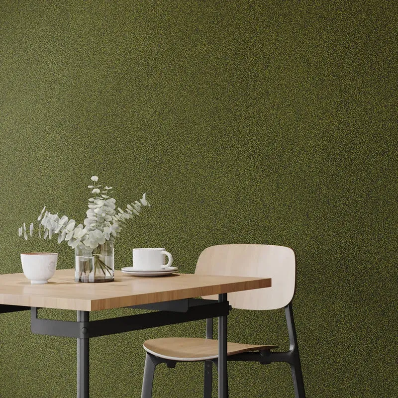 KHAKI Plain Acoustic Wallpaper - 90% Wool