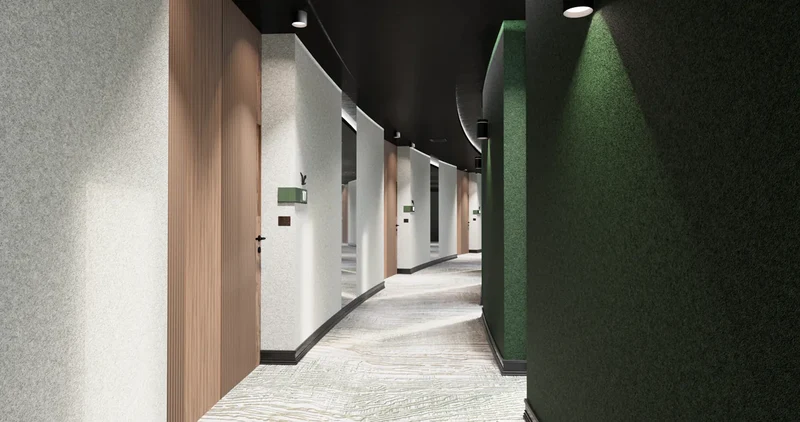 BEIGE Plain Acoustic Wallpaper - 90% Wool