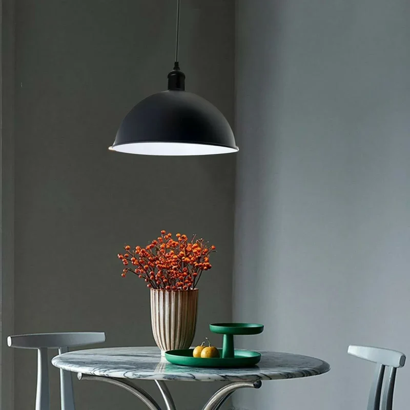 Moderner Industrie Lampenschirm 40 cm Schwarz-Weiß ~3272
