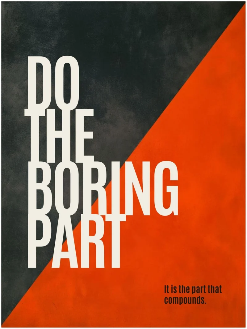 Tue das Langweilige Poster