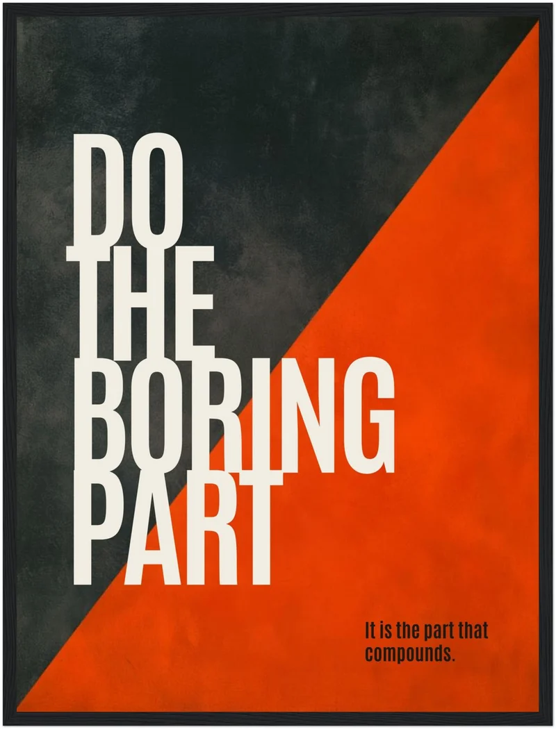 Tue das Langweilige Poster