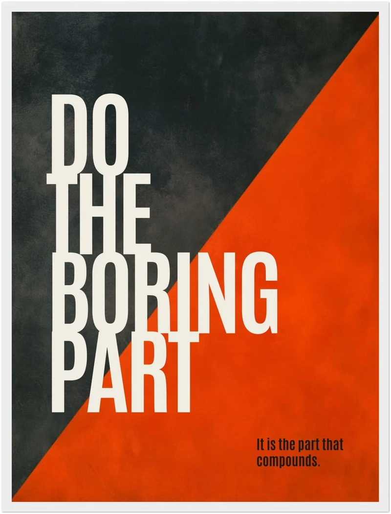 Tue das Langweilige Poster