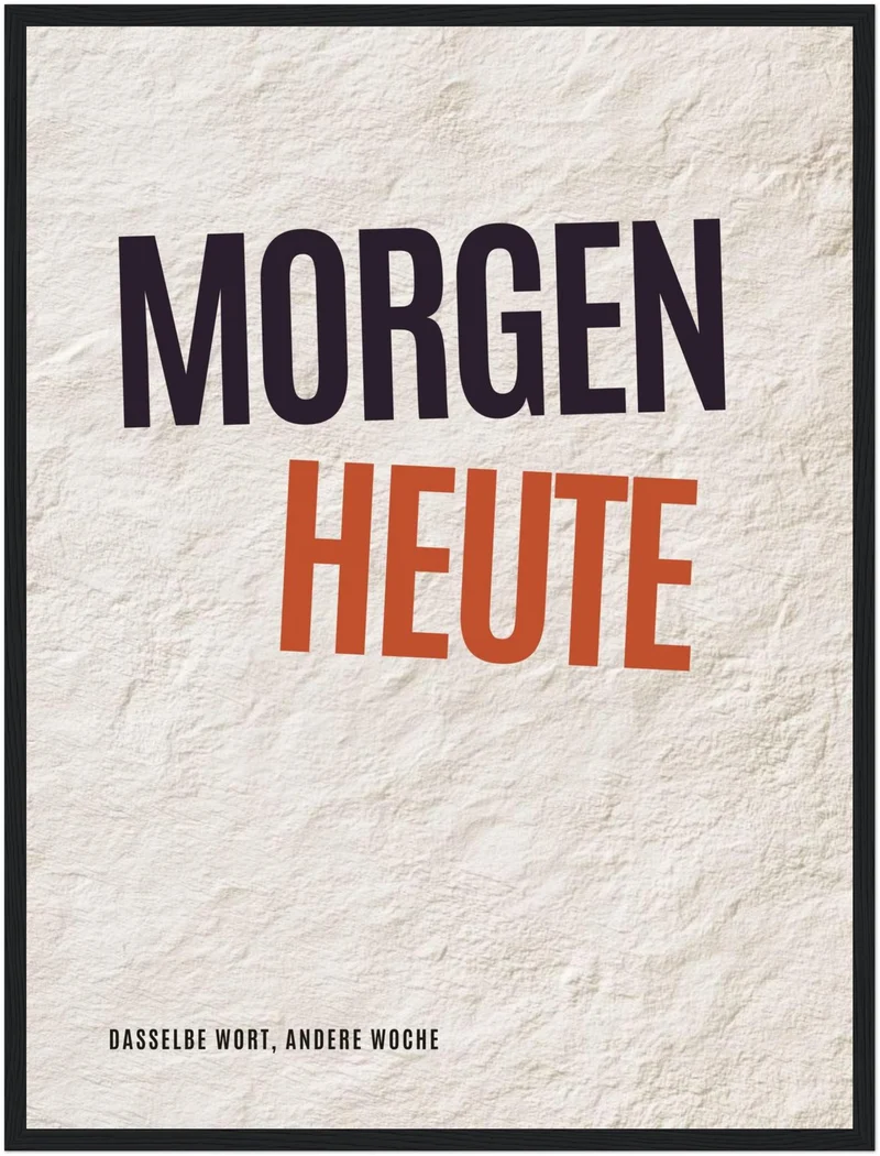 Morgen wird Heute Poster