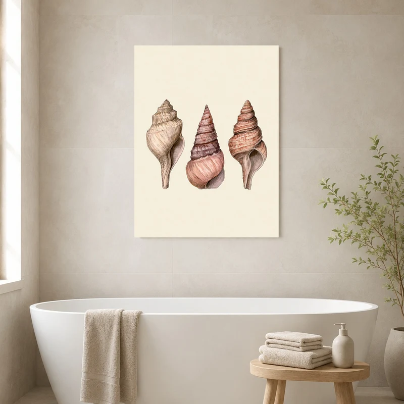 Drei Meeresschnecken Illustration Poster
