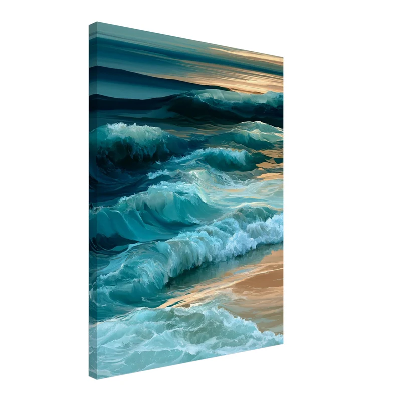 Meereswellen am Sandstrand Leinwand