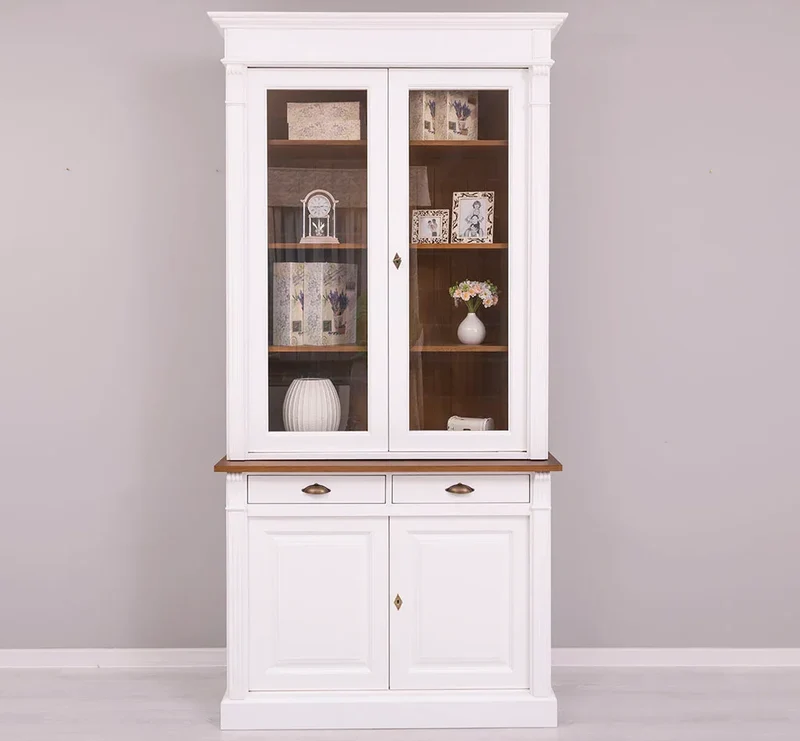 Aktenschrank aus Massivholz | Bücherschrank - Vitrine