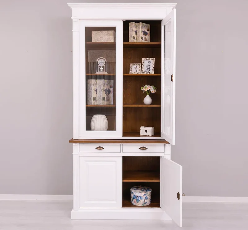 Aktenschrank aus Massivholz | Bücherschrank - Vitrine