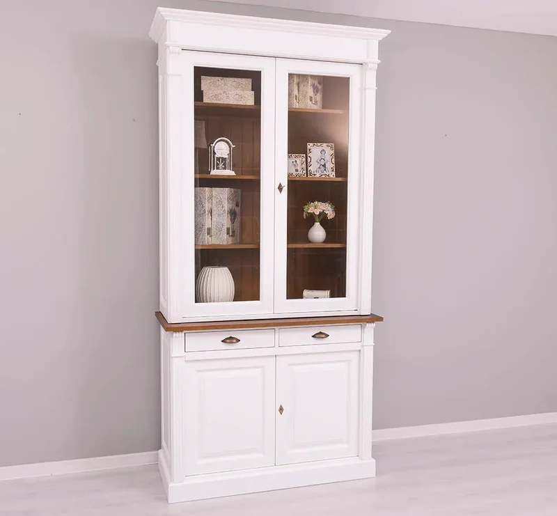Aktenschrank aus Massivholz | Bücherschrank - Vitrine