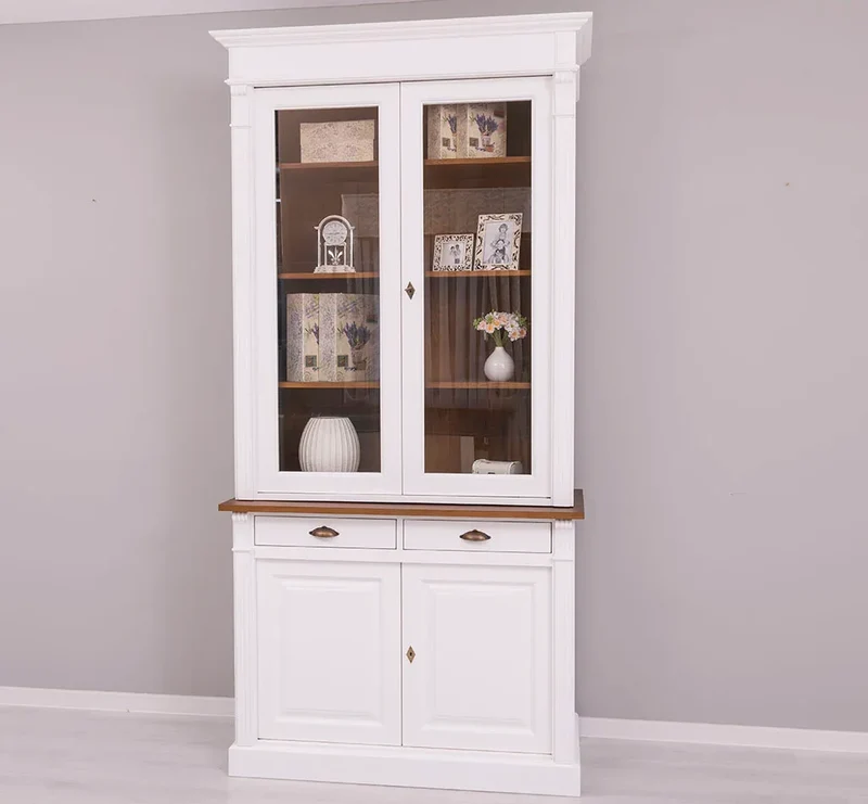 Aktenschrank aus Massivholz | Bücherschrank - Vitrine