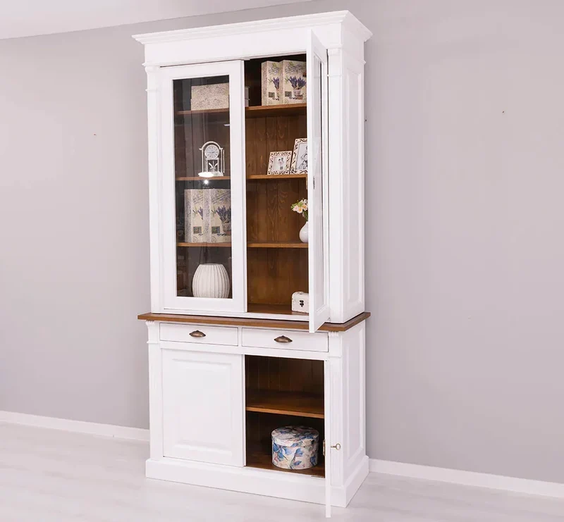 Aktenschrank aus Massivholz | Bücherschrank - Vitrine