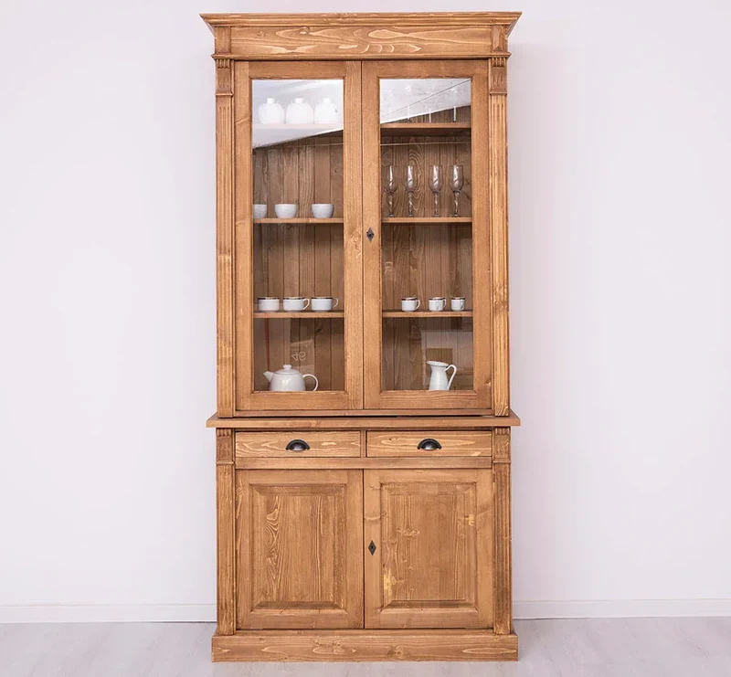 Aktenschrank aus Massivholz | Bücherschrank - Vitrine