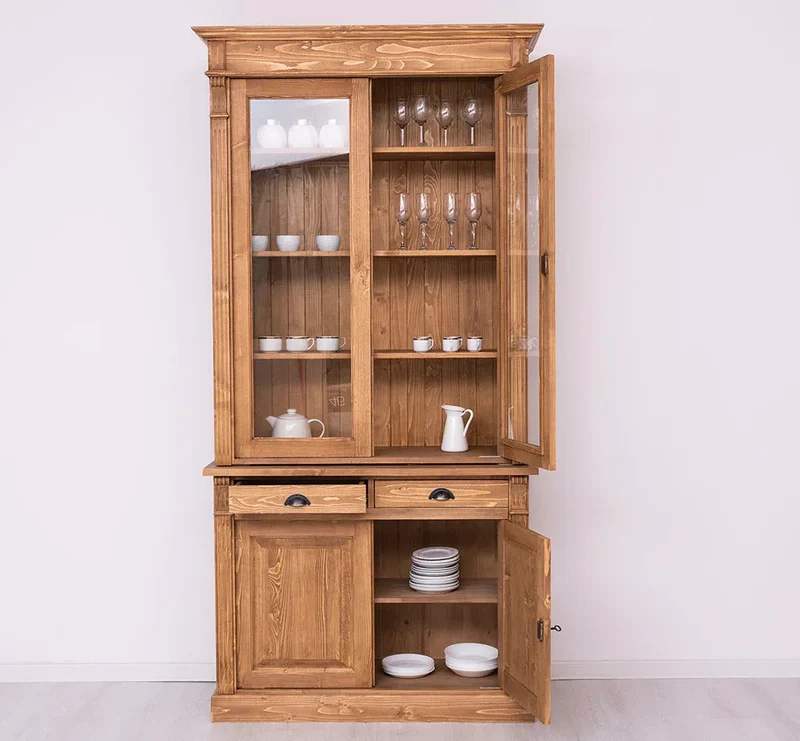 Aktenschrank aus Massivholz | Bücherschrank - Vitrine