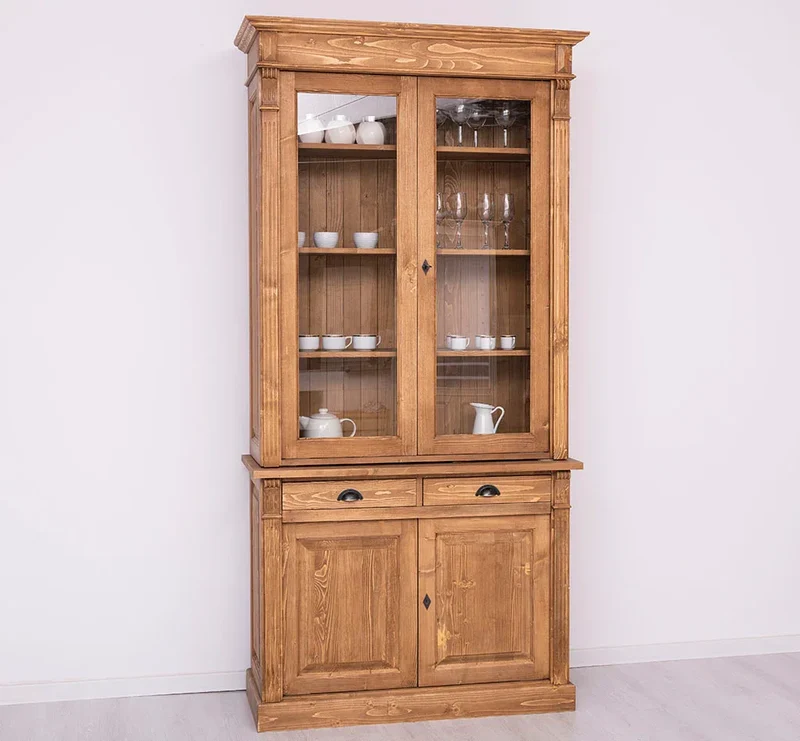 Aktenschrank aus Massivholz | Bücherschrank - Vitrine