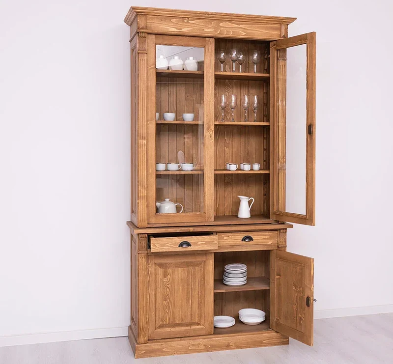 Aktenschrank aus Massivholz | Bücherschrank - Vitrine
