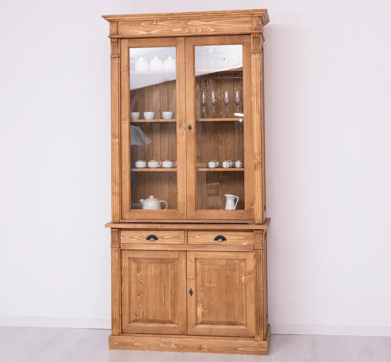 Aktenschrank aus Massivholz | Bücherschrank - Vitrine