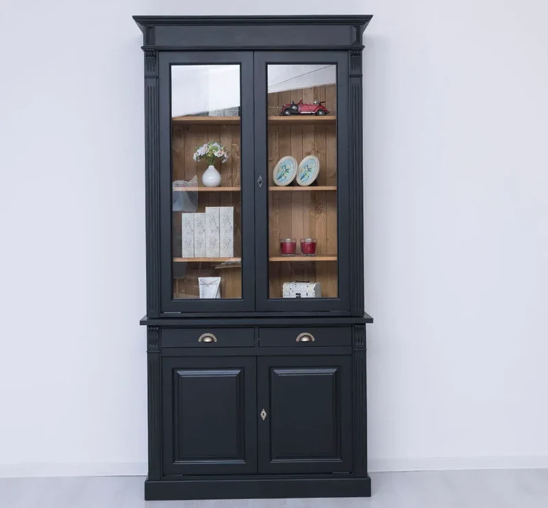 Aktenschrank aus Massivholz | Bücherschrank - Vitrine