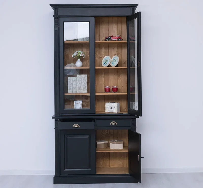 Aktenschrank aus Massivholz | Bücherschrank - Vitrine